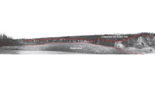 Profile sketch of Parcel 1988 based on ground-level photography