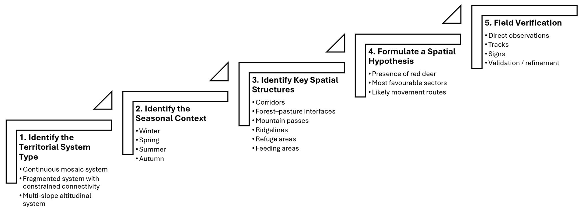Predictive framework for reading a red deer territory